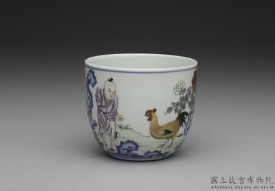 图片[2]-Chicken cup in fencai painted enamels, Qing dynasty, Qianlong reign (1736-1795)-China Archive